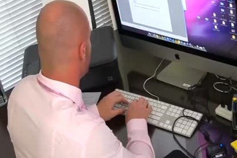 lewd Boss Mitch Vaughn bangs Dustin Fitch In His ass
