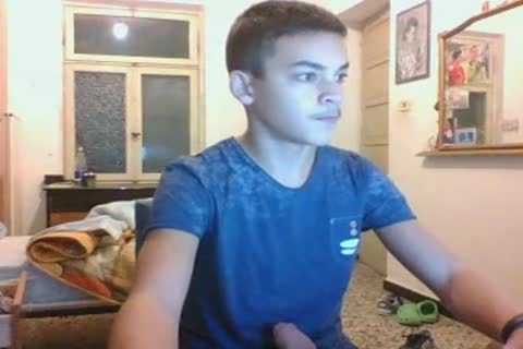 18 YO Mexican Jerks His humongous penis