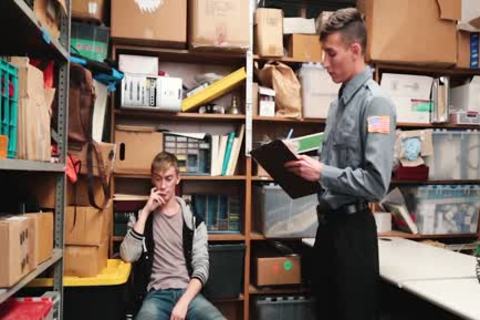 Straight twink Tricked Into Getting slammed By Mall Cop