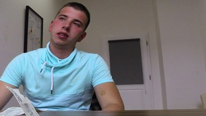 Goofy-faced guy enjoying CBT during POV anal