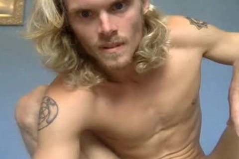 Blond teen Showing His wang In Live
