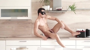 Maskurbate - Nick Vargas in mask stripteasing at the party