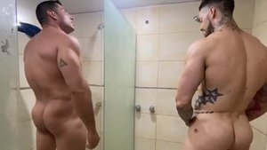 Hard Leg Workout With My Partner Then Showered jointly